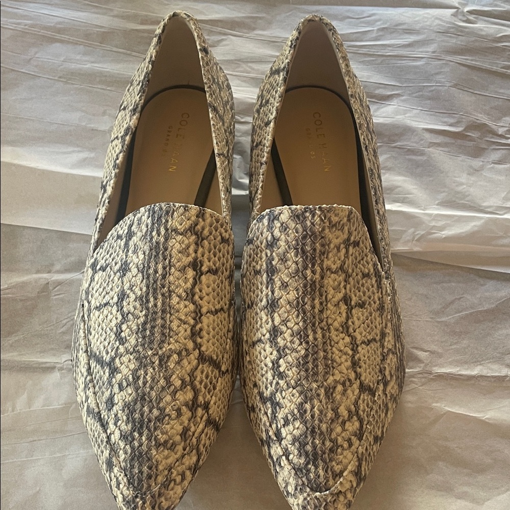 NWT Cole Haan Python Patterned Loafers 8 1/2 NWT - image 4